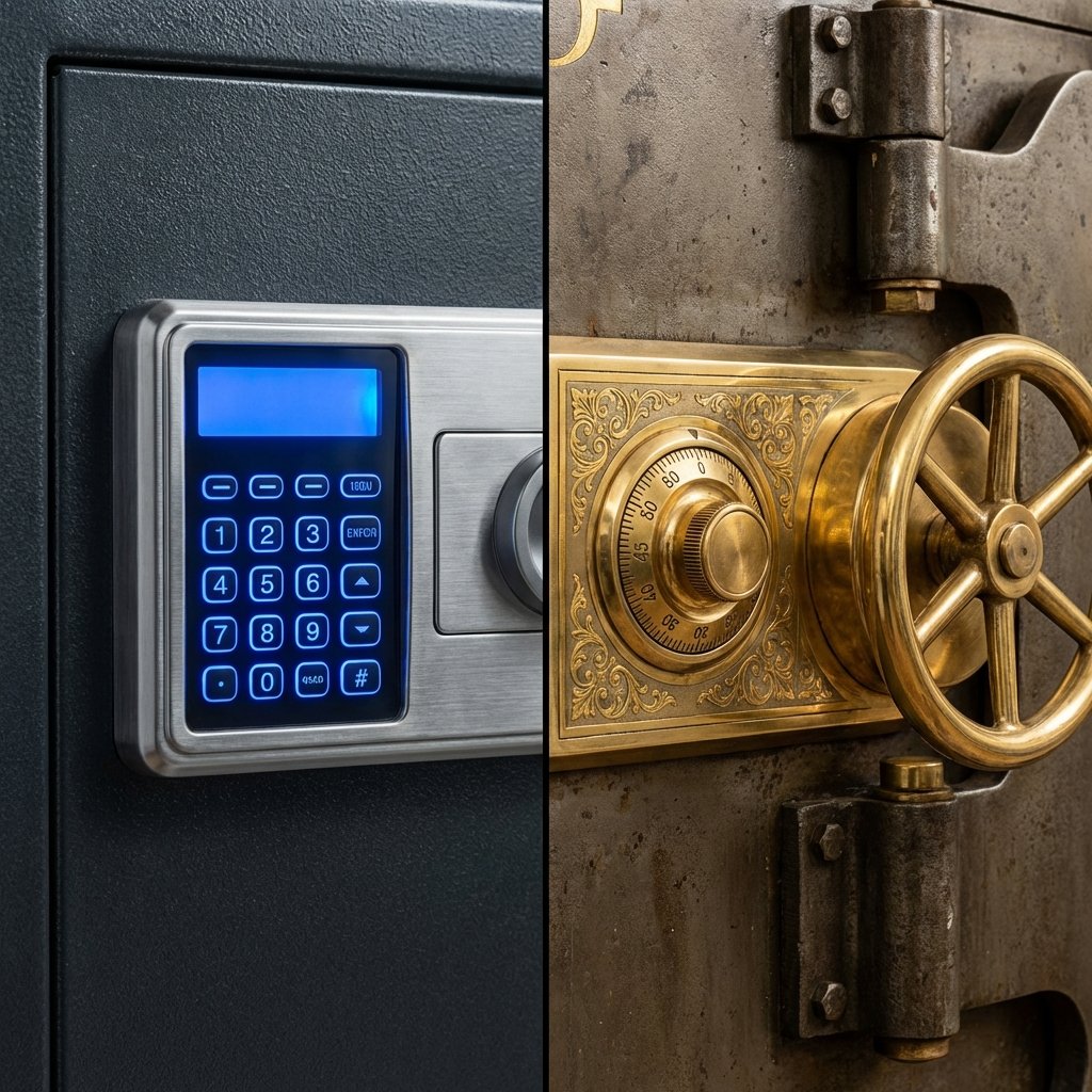 Elektronik ve mekanik şifreli para kasası kilitleri